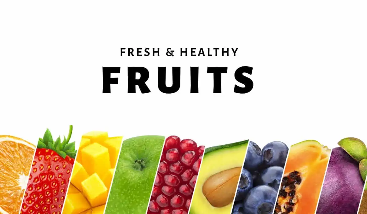 banner de frutas con colores llamativos
